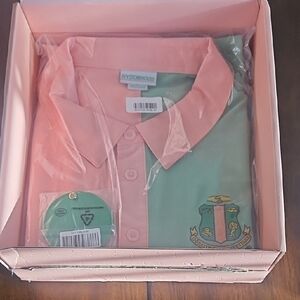 AKA Two Tone Dress And Compact Mirror